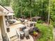 View of the large deck, an outdoor grill, gazebo with seating, and a putting green at 410 Mountain Laurel, Chapel Hill, NC 27517