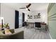 Home office with dual desks, stylish decor, a ceiling fan, and a comfortable chair at 5000 Reader Way, Durham, NC 27703