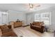 Bright living room showcasing wood floors, light walls, and classic furniture at 509 Forest Ridge Rd, Garner, NC 27529