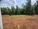 Expansive backyard with lush green trees in a wooded area at 5504 Jaeger Dr # 76, Graham, NC 27253