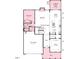 Open-concept first floor plan featuring a kitchen, dining area, gathering room, and 2-car garage at 607 Contento Ct, Sanford, NC 27330