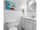 Well-lit bathroom featuring white vanity with sink and white-paneled walls at 608 20Th St, Butner, NC 27509