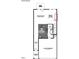 An efficient first floor plan featuring a kitchen, living room, garage, and covered porch at 6973 Doddridge Ln # 17, Cary, NC 27519