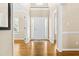 Inviting foyer with gleaming hardwood floors, high ceilings, and a grand entrance at 7021 Oviedo Dr, Raleigh, NC 27603