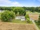 Home's elevated view exhibits mature trees, setting next to a field and proximity to the rail line at 7042 Us 401 Highway N, Fuquay Varina, NC 27526