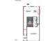 First floor blueprint featuring open kitchen, living, dining, and garage at 7106 Hubner Pl # 44, Cary, NC 27519