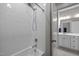 Clean bathroom featuring a tub and shower at 821 Rambling Oaks Ln, Holly Springs, NC 27540