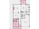 Layout of the first floor of the house featuring a living and dining area, kitchen, half bath, and garage at 1032 Sun Springs Rd, Wake Forest, NC 27587