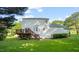 This beautiful home boasts a large backyard with a deck, perfect for outdoor entertaining and relaxation at 110 Benedum Pl, Cary, NC 27518