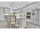 Gourmet kitchen featuring white cabinets, stainless steel appliances, and quartz countertops at 1100 Balsawood Dr # 5, Durham, NC 27705