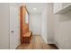 Mudroom features wood bench and wood-look vinyl flooring at 120 Pilot Ridge Rd, Zebulon, NC 27597