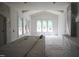 Breakfast nook under construction featuring a large island, bright light, and white walls at 1212 Perry Bluff Dr, Wake Forest, NC 27587
