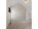 Spacious bedroom with vaulted ceilings, fan, and large closet at 1325 Sweetclover Dr, Wake Forest, NC 27587