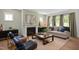 Inviting living room with fireplace, stylish seating, and large windows for ample natural light at 134 Beacon Dr, Pittsboro, NC 27312