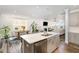 Spacious kitchen island with stainless steel dishwasher and sink at 2128 Jollay St, Durham, NC 27703