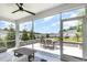 Relaxing outdoor space with screened in patio featuring a table and chairs at 2128 Jollay St, Durham, NC 27703
