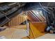 This is an unfinished attic space with exposed rafters and insulation at 2913 Coxindale Dr, Raleigh, NC 27615