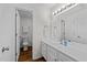 The bathroom has a single sink vanity and a toilet room with a door for privacy at 2913 Coxindale Dr, Raleigh, NC 27615