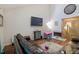 Cozy living room with a fireplace at 3712 Old Coach Rd, Raleigh, NC 27616
