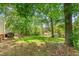 Enjoy the outdoors with this spacious backyard featuring a grill and outdoor seating, perfect for relaxing under mature trees at 422 Hyde St, Burlington, NC 27217