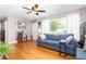 Spacious living room with hardwood floors and neutral decor at 422 Hyde St, Burlington, NC 27217