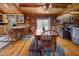 Open-concept dining area with wood accents, perfect for Gathering gatherings at 4659 Antioch Rd, Oxford, NC 27565