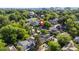 A neighborhood view of the cozy home surrounded by mature, lush trees at 516 Ottawa Ave, Durham, NC 27701