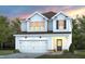 Charming two-story home with attached garage, neutral siding, and inviting front entrance at 516 Providence Springs Ln, Fuquay Varina, NC 27526