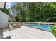 View of pool from the deck at 5301 Night Heron Dr, Wake Forest, NC 27587