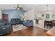Spacious living area seamlessly connects to the kitchen and dining at 5817 Seward Dr, Knightdale, NC 27545