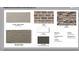 Exterior home color palette displaying brick, siding, stone, and trim samples at 668 Morning Glade St, Wake Forest, NC 27587