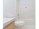 A functional bathroom features a tub and toilet at 117 Renee Dr, Smithfield, NC 27577