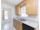Kitchen sink and window view in the eat-in kitchen at 117 Renee Dr, Smithfield, NC 27577