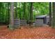 A landscaped backyard with fencing providing both visual appeal and privacy at 128 Shadowbrook, Pittsboro, NC 27312