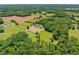 Scenic aerial view of a vast estate featuring a horse farm, pastures, and lush green landscape at 1624 Hopkins Rd, Bahama, NC 27503