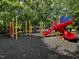 Well-maintained community playground featuring slides and climbing structures on a cushioned surface at 1705 Main Divide Dr, Wake Forest, NC 27587