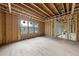 A spacious area under construction, with large windows, and visible framing with natural light at 1925 Hunting Ridge Rd, Raleigh, NC 27615