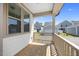 View from the covered porch overlooking the lawn and surrounding neighborhood at 212 Aubey Ln, Wake Forest, NC 27587
