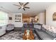 View of living room showing open floor plan and access to kitchen at 2802 Bingham Dr, Mebane, NC 27302