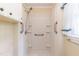 Accessible shower features grab bars and built in shelves at 303 Spring St, Louisburg, NC 27549
