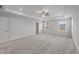 Spacious main bedroom with neutral carpet, a ceiling fan, and recessed lighting at 3500 Bailey Lake Dr, Fuquay Varina, NC 27526