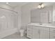 Clean bathroom with white cabinets and shower at 359 Abbot Pl, Chapel Hill, NC 27516