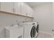 Well-equipped laundry room with sink and modern washer and dryer at 359 Abbot Pl, Chapel Hill, NC 27516