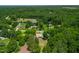 Stunning aerial shot featuring lush greenery and private residences at 4720 Cedarfield Dr, Raleigh, NC 27606