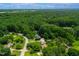 Picturesque aerial shot of a neighborhood with tree-lined streets and well-manicured yards at 4720 Cedarfield Dr, Raleigh, NC 27606