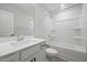 Bathroom featuring a tub, toilet, a vanity and shower at 525 Marion Hills Way, Knightdale, NC 27545