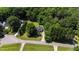 Well-maintained homes nestled within a verdant landscape of mature trees and winding roads at 5413 Lower Creek Ct, Apex, NC 27539