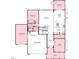 Main floor plan featuring a 1-car garage, 2-car garage, bedroom, bath, kitchen, dining, foyer and study at 559 Claftin St, Sanford, NC 27330
