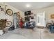 Garage space with bikes, tools, and work area at 732 Keystone Park Dr, Morrisville, NC 27560