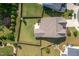 Aerial view of a private backyard featuring a well-kept lawn and fenced in area at 857 Mill Station Ln, Wendell, NC 27591